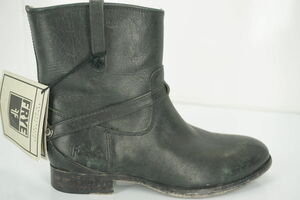 Frye Lindsay Plate Leather Short Ankle Boots Size 6.5 New Women's Biker $298 SZ